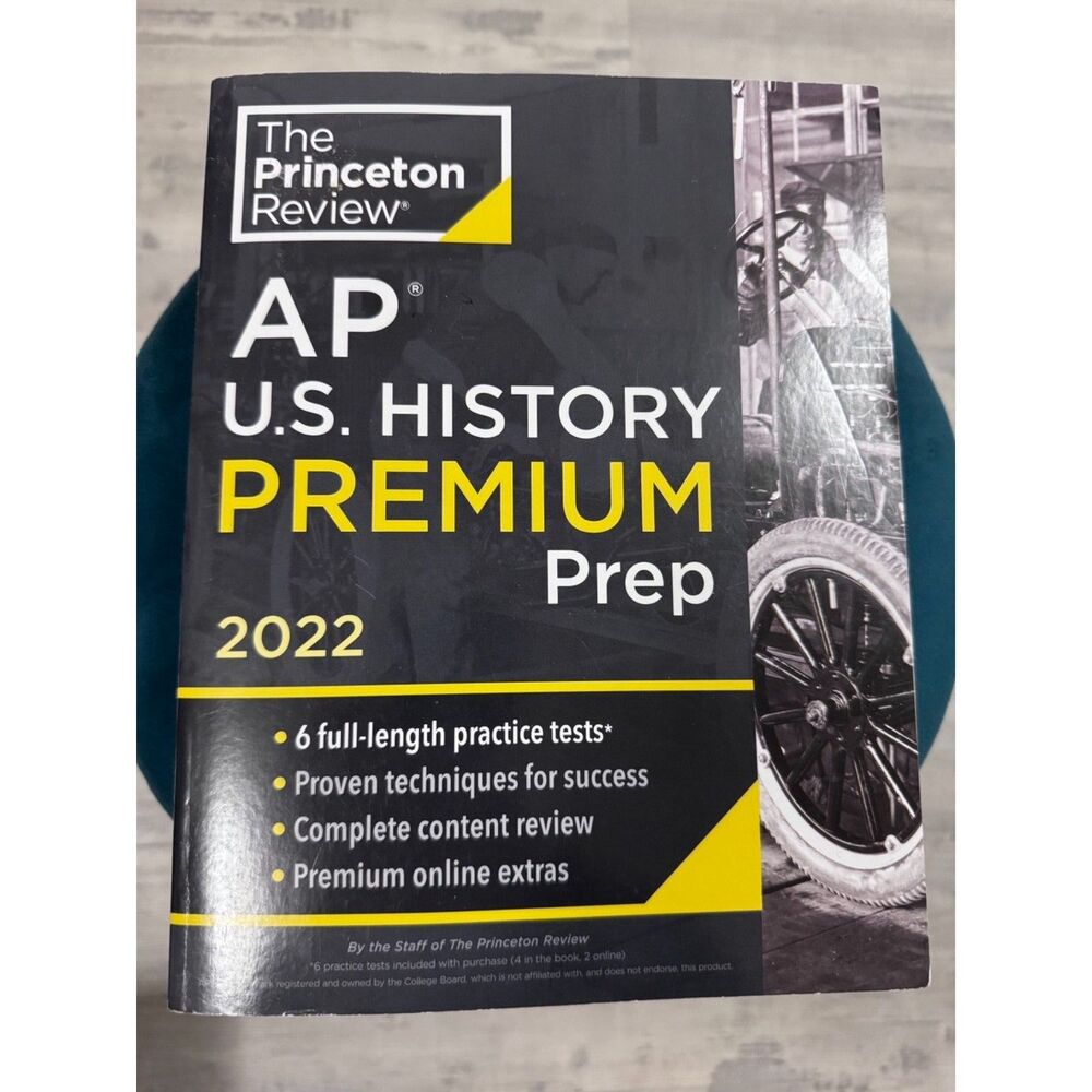 Princeton Review AP U.S. History Premium Prep 2022 Tests Study Guide Book‎